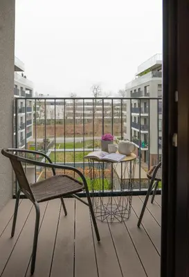 Balkon lub taras w obiekcie Luksusowy apartament ze SPA