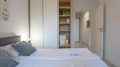 Łóżko lub łóżka w pokoju w obiekcie Luksusowy apartament ze SPA