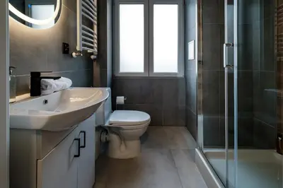 Łazienka w obiekcie RentPlanet - Apartamenty Krasińskiego