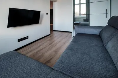 Telewizja i/lub zestaw kina domowego w obiekcie RentPlanet - Apartamenty Krasińskiego