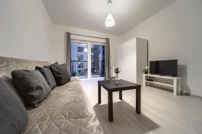 Telewizja i/lub zestaw kina domowego w obiekcie Madalińskiego Comfort Apartment by BookingHost