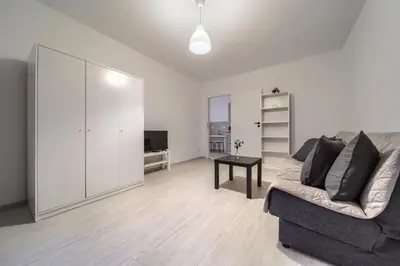 Telewizja i/lub zestaw kina domowego w obiekcie Madalińskiego Comfort Apartment by BookingHost