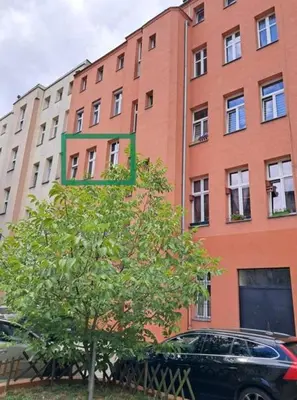 Budynek, w którym mieści się apartament