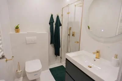 Łazienka w obiekcie Gliwice Dickensa 36A Condo