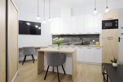 Kuchnia lub aneks kuchenny w obiekcie Apartamenty Różane
