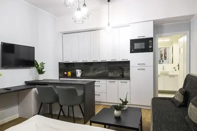 Kuchnia lub aneks kuchenny w obiekcie Apartamenty Różane