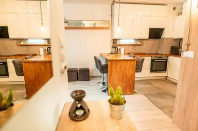 Kuchnia lub aneks kuchenny w obiekcie Apartament 45m2