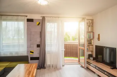 Telewizja i/lub zestaw kina domowego w obiekcie Apartament 45m2