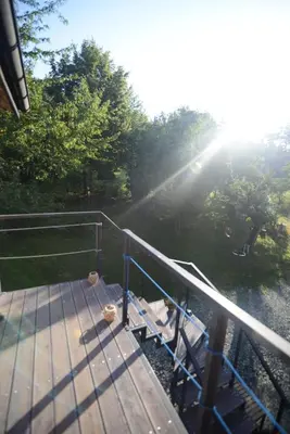 Balkon lub taras w obiekcie Strefa Przygórze 201 - agroturystyka w sercu Gór Sowich