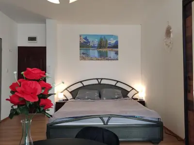 Łóżko lub łóżka w pokoju w obiekcie Mini Apartament Studio