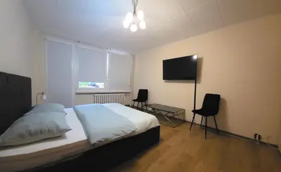 Łóżko lub łóżka w pokoju w obiekcie Mieszkanie, Blisko Stadionu Tarczyński Arena, Blisko Hala Orbita