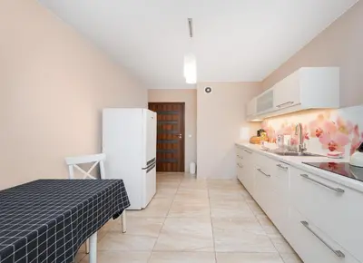Kuchnia lub aneks kuchenny w obiekcie Cozy Corner: apartment with WiFi and Private Balcony