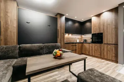 Kuchnia lub aneks kuchenny w obiekcie Apartament 4a Park City