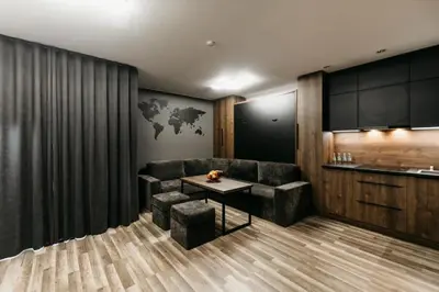 Kuchnia lub aneks kuchenny w obiekcie Apartament 4a Park City