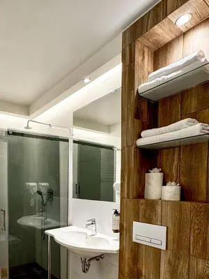 Łazienka w obiekcie Hotel Malinowski Leśny