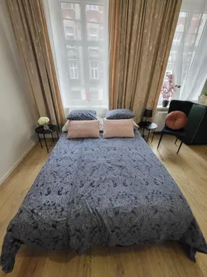 Łóżko lub łóżka w pokoju w obiekcie Apartament -Studio 3 Gliwice