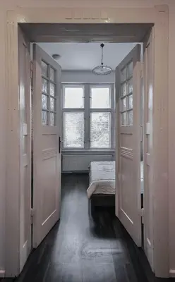 Łóżko lub łóżka w pokoju w obiekcie Stylowy Park Apartment Wawrzyniaka