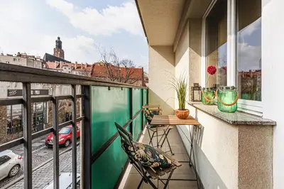Balkon lub taras w obiekcie Klimatyczne gniazdko przy Rynku
