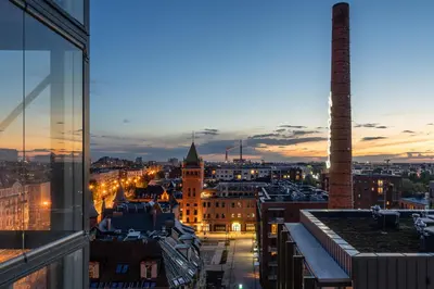 Widok na miasto Wrocław z tego apartamentu