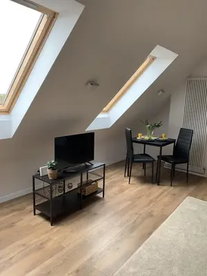 Telewizja i/lub zestaw kina domowego w obiekcie Apartamenty Astor - Księżycowy