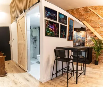 Łazienka w obiekcie Studio przy Dworcu Głównym PKP
