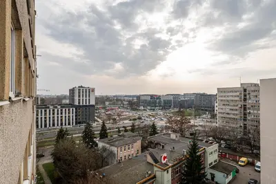Widok na miasto Wrocław z tego apartamentu