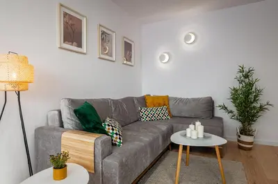 Część wypoczynkowa w obiekcie 9th Floor Wroclaw Business Apartment by Rentujemy