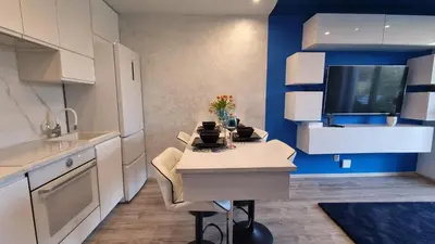 Kuchnia lub aneks kuchenny w obiekcie BLUE APARTMENT