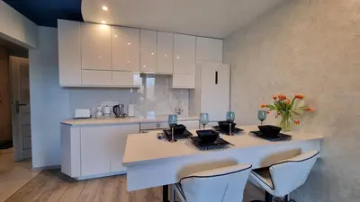 Kuchnia lub aneks kuchenny w obiekcie BLUE APARTMENT