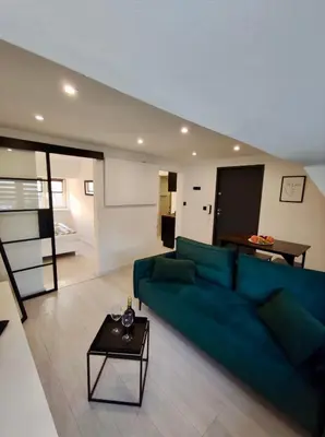 Część wypoczynkowa w obiekcie Apartament Michałowskiego w pobliżu Radiostacji