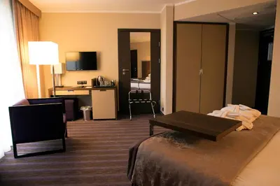 Telewizja i/lub zestaw kina domowego w obiekcie Hotel DeSilva Premium Opole