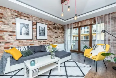 Część wypoczynkowa w obiekcie Luksusowy apartament & Parking