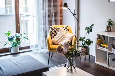 Część wypoczynkowa w obiekcie Luksusowy apartament & Parking