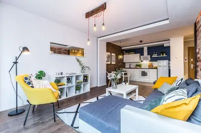 Część wypoczynkowa w obiekcie Luksusowy apartament & Parking