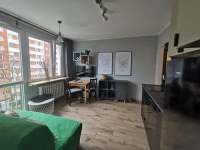 Telewizja i/lub zestaw kina domowego w obiekcie Flat near Old Town
