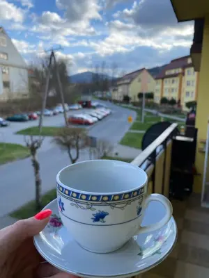 Widok na góry z tego apartamentu