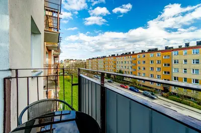 Balkon lub taras w obiekcie Apartament Przytulny, Klimatyzacja, PW INVEST HOME