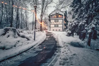 Obiekt Villa Fortuna zimą