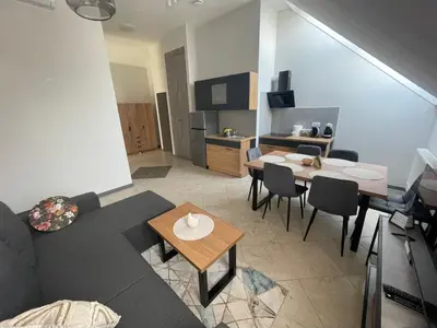 Kuchnia lub aneks kuchenny w obiekcie Apartamenty Świerkowa #2