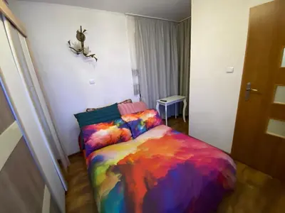 Łóżko lub łóżka w pokoju w obiekcie Bielawa Góry Sowie