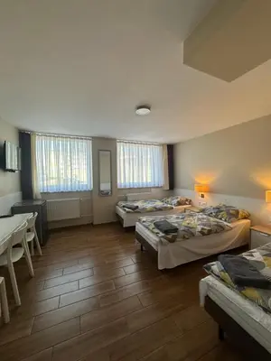 Łóżko lub łóżka w pokoju w obiekcie Zajazd Polonia