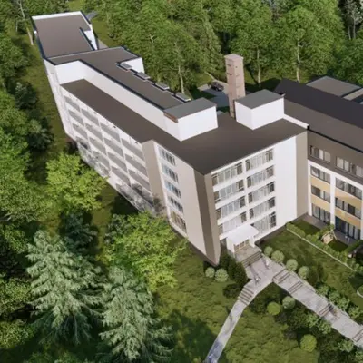 Budynek, w którym mieści się apartament