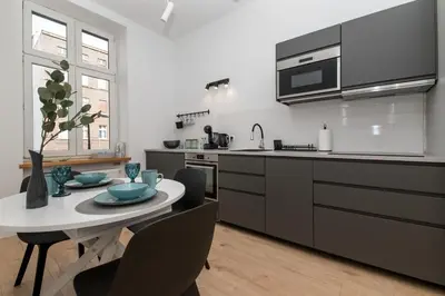 Kuchnia lub aneks kuchenny w obiekcie Apartament blisko Dworca