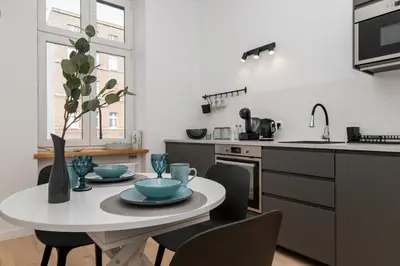 Kuchnia lub aneks kuchenny w obiekcie Apartament blisko Dworca