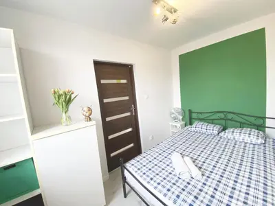 Łóżko lub łóżka w pokoju w obiekcie 3rooms-Balcony-PKP - DeerRest Apart