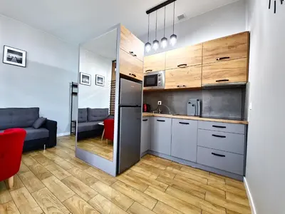 Kuchnia lub aneks kuchenny w obiekcie Wieczorek Apartment