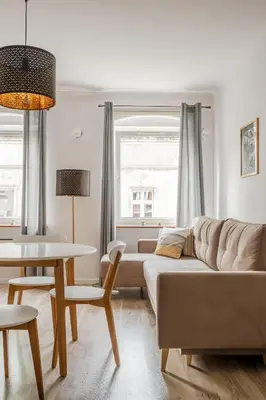 Część wypoczynkowa w obiekcie RentPlanet - Apartamenty Cybulskiego II