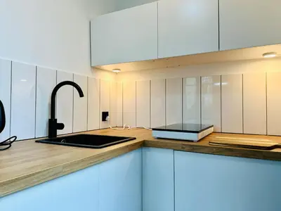 Kuchnia lub aneks kuchenny w obiekcie Apartamenty Maj Sokołowsko