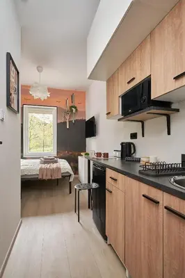 Kuchnia lub aneks kuchenny w obiekcie BLIŻEJ GÓR Jedlina-Zdrój. Apartament na 5