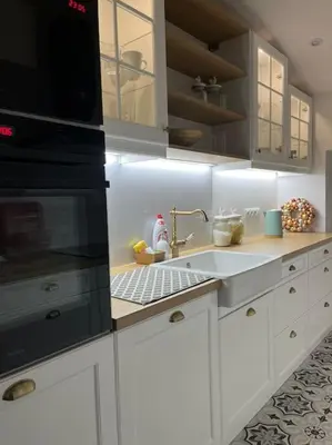 Kuchnia lub aneks kuchenny w obiekcie City Glamour Apartament
